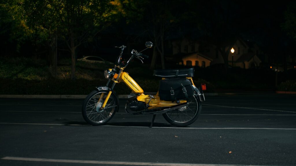 a yellow scooter
