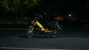 a yellow scooter